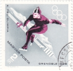 Stamps Hungary -  OLIMPIADA INVIERNO GRENOBLE'68