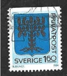 Sellos de Europa - Suecia -  1493 - Escudo de Blekinge