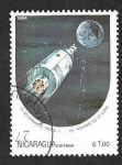 Stamps Nicaragua -  1346 - XV Aniversario del Vuelo Soyuz 