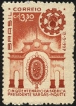 Stamps Brazil -  Cincuentenario de la fábrica de pólvora 'Presidente VARGAS'.