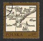Stamps Poland -  2550 - Mapa de Polonia