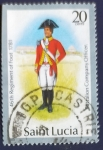 Stamps Saint Lucia -  Militares