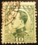 Stamps Spain -  Alfonso XIII. Tipo Vaquer de perfil