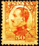 Stamps Spain -  Alfonso XIII. Tipo Vaquer de perfil