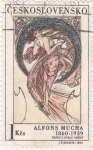 Stamps Czechoslovakia -  Alfons Mucha: Danza