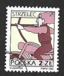 Stamps Poland -  3287 - Signo del Zodiaco