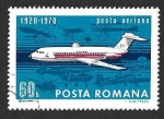 Stamps Romania -  C177 - L Aniversario de la Aviación Civil Rumana