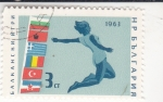 Sellos de Europa - Bulgaria -  Juegos de los Balcanes 1963. Salto de longitud femenino.