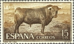 Stamps Spain -  ESPAÑA 1960 1254 Sello Nuevo Fiesta Nacional Tauromaquia Toros de Lidia