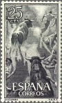 Stamps Spain -  ESPAÑA 1960 1256 Sello Nuevo Fiesta Nacional Tauromaquia Toros Encierro Yv945