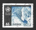Sellos del Mundo : Europa : Suecia : 1002 - Centenario de la Organización Meteorológica Sueca