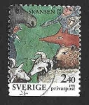 Stamps Sweden -  1886 - C Aniversario del Parque Skansen