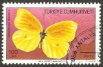 Stamps Turkey -  mariposa
