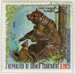 Stamps : Africa : Equatorial_Guinea :  45  Oso pardo