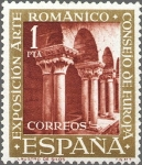Stamps Spain -  ESPAÑA 1961 1366 Sello Nuevo VII Expo Consejo Europa Arte Románico Yv1035 Claustro Monasterio Silos