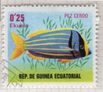 Stamps : Africa : Equatorial_Guinea :  66  pez cerdo