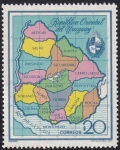 Stamps Uruguay -  Mapa Uruguay