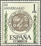 Stamps Spain -  ESPAÑA 1962 1462 Sello Nuevo Aniv. Union Postal de las Americas y España UPAE