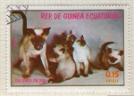 Stamps : Africa : Equatorial_Guinea :  145  Gata siamesa con crias