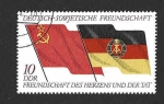 Stamps Germany -  1374 - XXV Aniversario de la Sociedad por la Amistad Germano-Soviética (DDR)