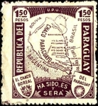 Sellos del Mundo : America : Paraguay : Mapa del Chaco. El Chaco Boreal, ha sido, es y será del Paraguay.