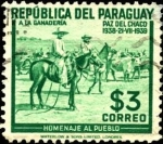 Sellos de America - Paraguay -  Paz del Chaco. Homenaje al pueblo, y a la ganadería.