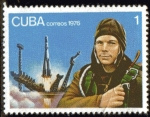 Stamps : America : Cuba :  Dia de la Cosmonautica URSS