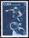 Stamps : America : Cuba :  Dia de la Cosmonautica URSS