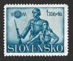 Stamps Slovakia -  B9 - Soldado y juventud de Hlinka