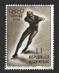 Stamps San Marino -  364 - VII JJOO de Invierno en Cortina d’Ampezzo 