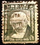 Stamps : Europe : Spain :  ESPAÑA 1946 II Centenario del nacimiento de Goya 