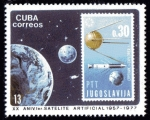 Sellos de America - Cuba -  20 Aniversario 1er satelite artificial