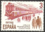 Stamps : Europe : Spain :  2560 - Utilice transportes colectivos, ferrocarril