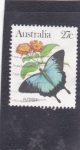 Stamps Australia -  Mariposa