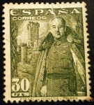 Stamps Spain -  ESPAÑA 1948-1954  General Franco y Castillo de la Mota