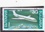 Sellos de Europa - Bulgaria -  avión DC 9