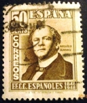 Sellos de Europa - Espa�a -  ESPAÑA 1948  Día del sello. Centenario del Ferrocarril