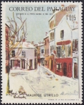 Stamps : America : Paraguay :  Place du Tertre, Utrillo