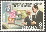 Stamps Spain -  2576 - 50 Anivº de la Primera Exposición Filatélica Nacional, Alfonso III