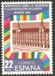 Stamps Spain -  2592 - Conferencia sobre la seguridad y la cooperación en Europa, Plaza Mayor de Madrid