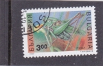 Stamps : Europe : Bulgaria :  saltamontes