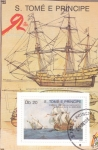 Stamps S�o Tom� and Pr�ncipe -  PINTURA CARAVELAS MERCANTES