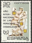 Stamps Spain -  2612 - Año internacional de las personas disminuidas