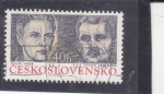 Sellos de Europa - Checoslovaquia -  Miloš Uher y Anton Sedláček