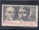Sellos de Europa - Checoslovaquia -  Oskar Beneš y Václav Procházka