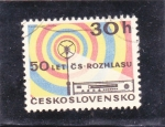 Stamps Czechoslovakia -  50 aniversario de la radiodifusión checa