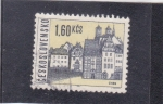 Stamps Czechoslovakia -  panorámica de Cheb