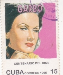 Stamps Cuba -  CENTENARIO DEL CINE- GARBO