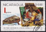 Stamps : America : Nicaragua :  Alfabetización Iguana