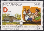 Stamps : America : Nicaragua :  Alfabetización Danto